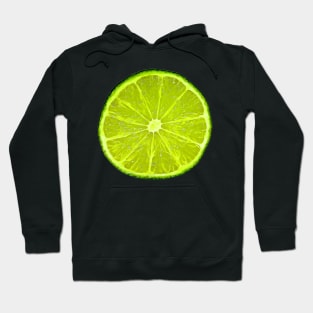 Lime Slices Artistic Bright Green Pattern Hoodie